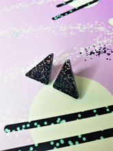Load image into Gallery viewer, Mini 80s Inspired Chunky Glitter Triangle Studs | More Colors!