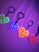 Load image into Gallery viewer, Fluorescent Radical! Heart Keychain