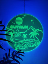 Load image into Gallery viewer, Outrun Desert-Blacklight Acrylic Art Wall Hanging