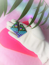 Load image into Gallery viewer, State of Mind Vaporwave Stud Geometric Earrings