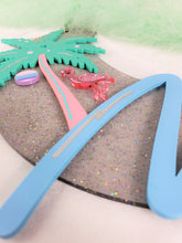 Load image into Gallery viewer, Flamingo MoonWave-Made To Order-Crescent Moon Acrylic Art Wall Hanging