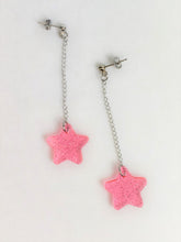 Load image into Gallery viewer, Mini Sparkle Star Dangle Earrings