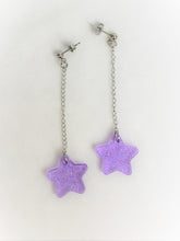 Load image into Gallery viewer, Mini Sparkle Star Dangle Earrings