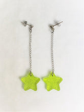 Load image into Gallery viewer, Mini Sparkle Star Dangle Earrings