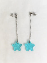 Load image into Gallery viewer, Mini Sparkle Star Dangle Earrings