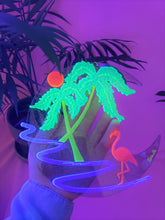 Load image into Gallery viewer, 1980s Los Angeles-Made To Order-Blacklight Crescent Moon Acrylic Art Wall Hanging, Vaporwave Wall Art