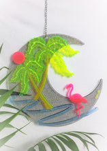 Load image into Gallery viewer, 1980s Los Angeles-Made To Order-Blacklight Crescent Moon Acrylic Art Wall Hanging, Vaporwave Wall Art