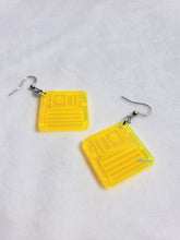 Load image into Gallery viewer, Mini Neon Retro Diskette Inspired Earrings