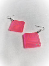 Load image into Gallery viewer, Mini Neon Retro Diskette Inspired Earrings