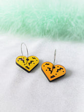 Load image into Gallery viewer, 80s Memphis Rainbow Iridescent Heart Earrings