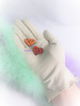 Load image into Gallery viewer, 80s Memphis Rainbow Iridescent Heart Earrings