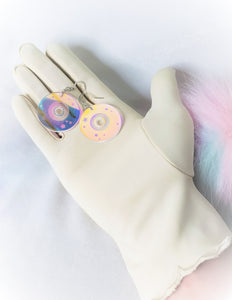 Mini Rainbow Iridescent CD Earrings