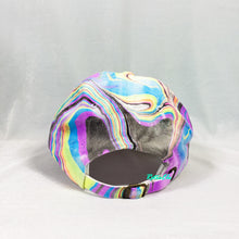 Load image into Gallery viewer, Neon Rainbow Retro Inspired Blacklight Dad Hat-Marble Dipped
