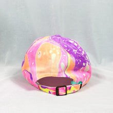 Load image into Gallery viewer, Color Block Purple Orange Retro Inspired Blacklight Dad Hat-Marble Dipped
