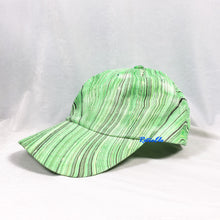 Load image into Gallery viewer, Green Black Striped Retro Inspired Blacklight Dad Hat-Marble Dipped
