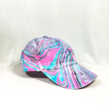 Load image into Gallery viewer, Pink Blue Retro Inspired Blacklight Dad Hat-Marble Dipped
