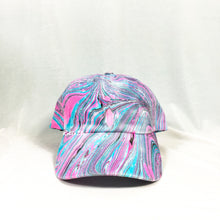 Load image into Gallery viewer, Pink Blue Retro Inspired Blacklight Dad Hat-Marble Dipped
