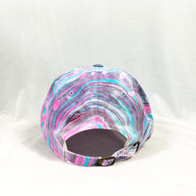 Load image into Gallery viewer, Pink Blue Retro Inspired Blacklight Dad Hat-Marble Dipped
