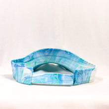 Load image into Gallery viewer, Ocean Blue Wave Retro Inspired Blacklight Visor Hat-Marble Dipped
