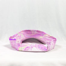 Load image into Gallery viewer, Purple with Blue Speckles Retro Inspired Blacklight Visor Hat-Marble Dipped
