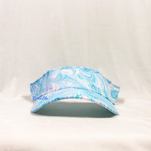 Load image into Gallery viewer, Ocean Blue Swirl Retro Inspired Visor Hat-Marble Dipped
