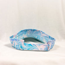 Load image into Gallery viewer, Ocean Blue Swirl Retro Inspired Visor Hat-Marble Dipped
