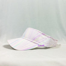 Load image into Gallery viewer, Pastel Rainbow Stripe Retro Inspired Visor Hat-Marble Dipped
