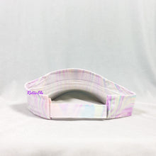 Load image into Gallery viewer, Pastel Rainbow Stripe Retro Inspired Visor Hat-Marble Dipped
