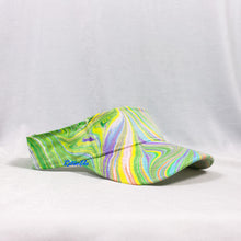 Load image into Gallery viewer, Rainbow Stripe Retro Inspired Visor Hat-Marble Dipped
