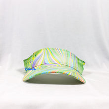 Load image into Gallery viewer, Rainbow Stripe Retro Inspired Visor Hat-Marble Dipped
