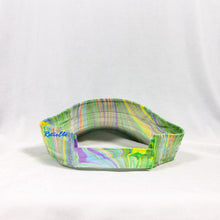 Load image into Gallery viewer, Rainbow Stripe Retro Inspired Visor Hat-Marble Dipped
