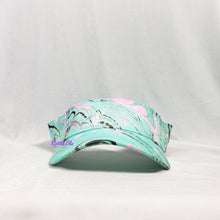 Load image into Gallery viewer, Tiny Pink Hearts Retro Inspired Visor Hat-Marble Dipped
