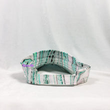 Load image into Gallery viewer, Teal Pink Black Stripes Retro Inspired Visor Hat-Marble Dipped
