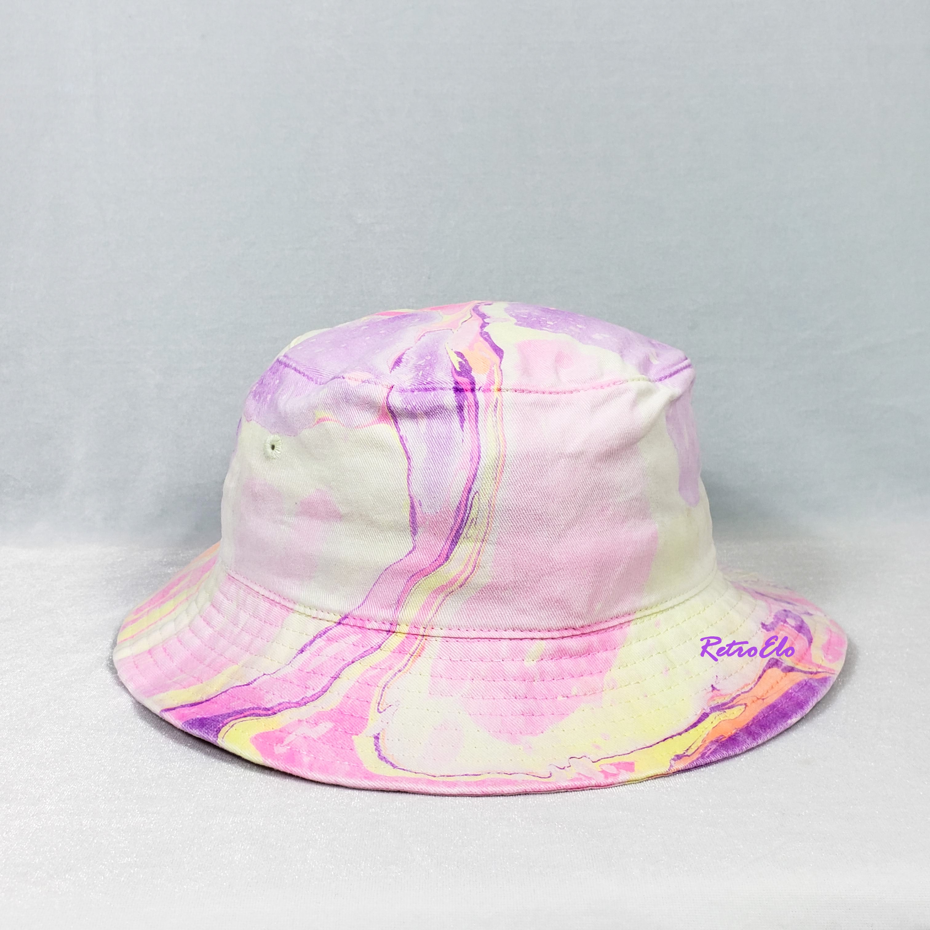 Handpainted Marble Blacklight Responsive Bucket Hat Not all bucket hats are created equal ? These bucket hats  main image 3