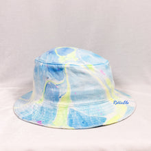 Load image into Gallery viewer, Color Block Blue Green Pink Retro Inspired Blacklight Bucket Hat-Marble Dipped
