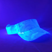 Load image into Gallery viewer, Ocean Blue Wave Retro Inspired Blacklight Visor Hat-Marble Dipped
