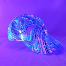 Load image into Gallery viewer, Pink Blue Retro Inspired Blacklight Dad Hat-Marble Dipped
