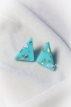 Load image into Gallery viewer, Mini 80s Inspired Chunky Glitter Triangle Studs | More Colors!
