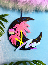 Load image into Gallery viewer, Saved by the Moon-Blacklight Crescent Moon Acrylic Art Wall Hanging
