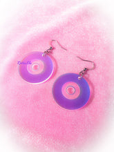 Load image into Gallery viewer, Mini Rainbow Iridescent CD Earrings
