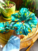 Load image into Gallery viewer, 70s Flowers Handmade Cotton XL Scrunchie
