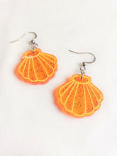 Load image into Gallery viewer, Mini Transparent Shimmer Seashell Earrings | More colors!
