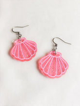 Load image into Gallery viewer, Mini Transparent Shimmer Seashell Earrings | More colors!
