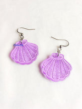 Load image into Gallery viewer, Mini Transparent Shimmer Seashell Earrings | More colors!
