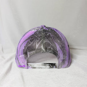 Purple and Black Splatter Trucker Hat