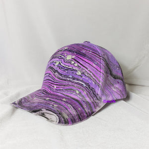 Purple and Black Splatter Trucker Hat