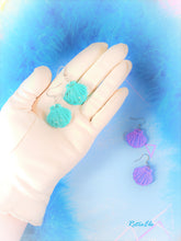 Load image into Gallery viewer, Mini Transparent Shimmer Seashell Earrings | More colors!
