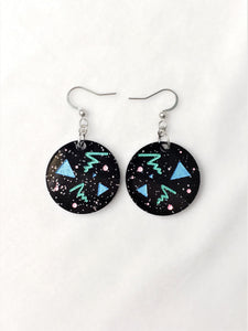 Pastel Retro Party Sparkle Dangle Earrings