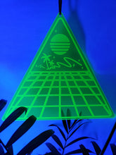 Load image into Gallery viewer, Blacklight Night-Vaporwave Acrylic Art Wall Hanging Triangle
