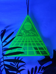 Blacklight Night-Vaporwave Acrylic Art Wall Hanging Triangle